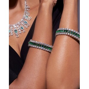 Emerald Midnight Beauty Diamond Bangles