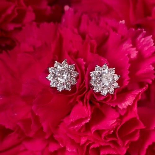 Daily Wear Diamond Flower Studs