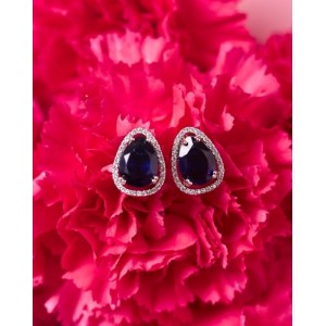 Colored Stone Diamond Studs