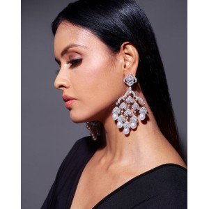 Chandelier Pearl And Diamond Earrings 