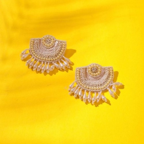 Pearl White Earrings