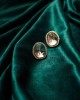 Single Polki Oval Studs