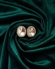 Single Polki Oval Studs