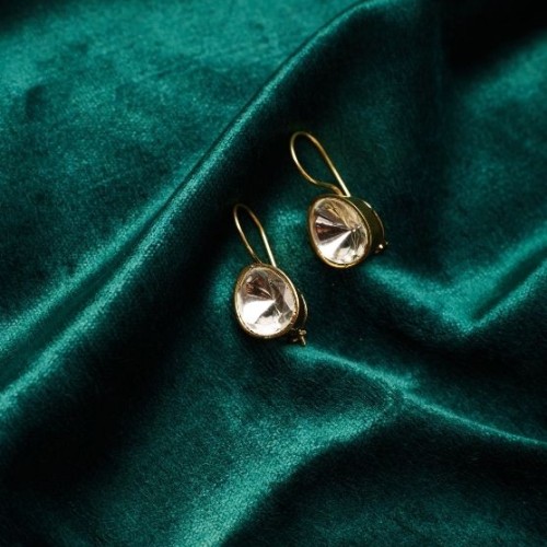 Single Polki Drop Earrings