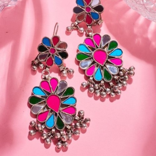 Flower Mirror Earrings