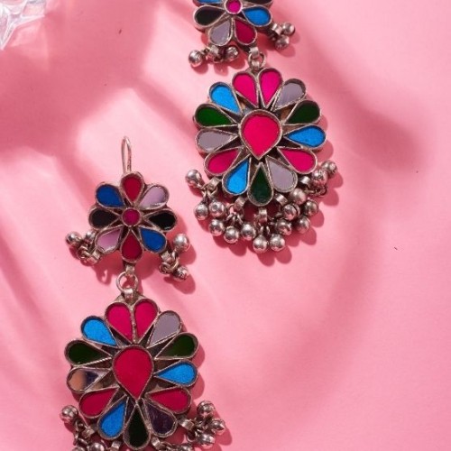 Flower Mirror Earrings