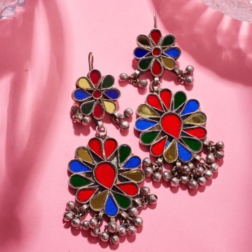 Flower Mirror Earrings