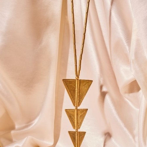  Dhokra Three Triangle Pendant