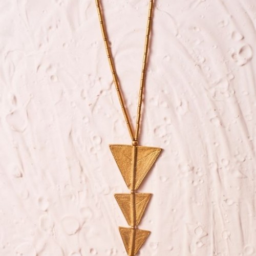  Dhokra Three Triangle Pendant