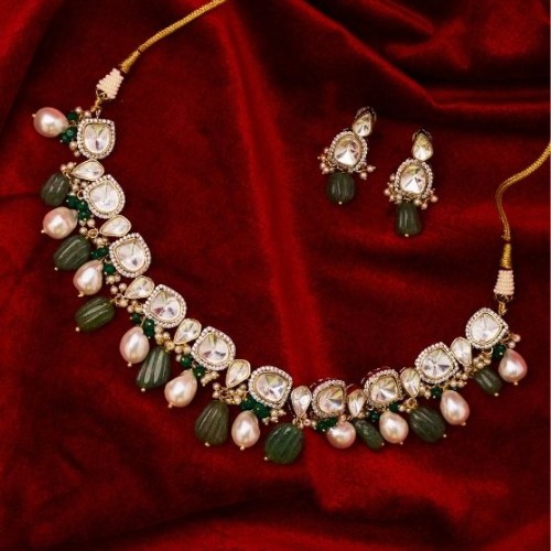 Rekha Polki & Pearl Necklace