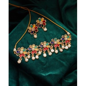 Navratan Flower Choker