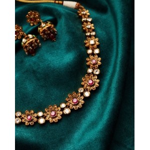 Phulkari Antique Gold Necklace