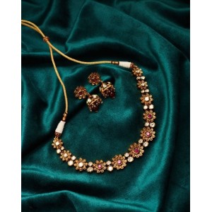 Phulkari Antique Gold Necklace