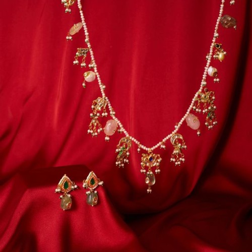Radhika Multistone Pearl Necklace