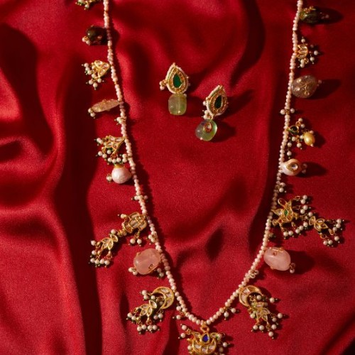 Radhika Multistone Pearl Necklace