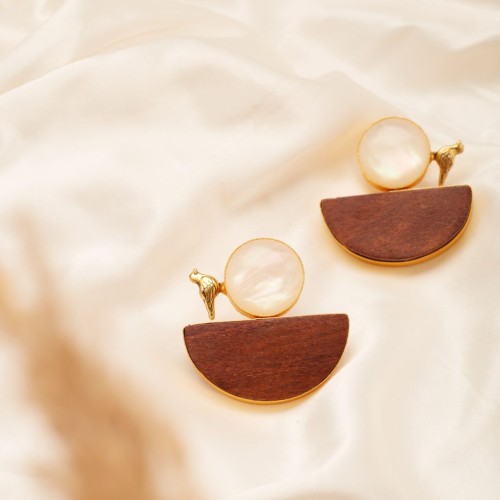 Iris Woodwork Earrings