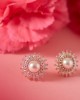 Daily Wear Pearl & Diamond Sun Studs