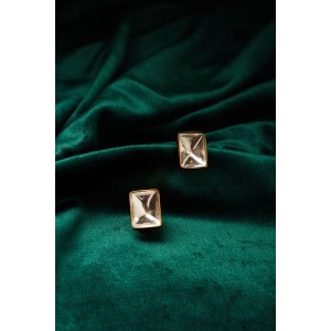 Single Polki Rectangle Studs