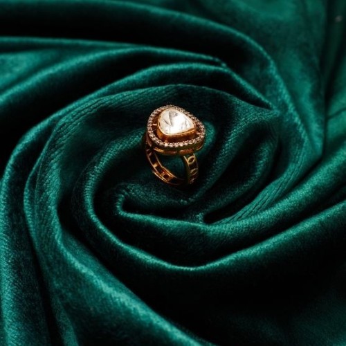 Single Polki Adjustable Ring 