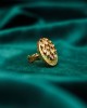 Oval Kundan Cocktail Ring