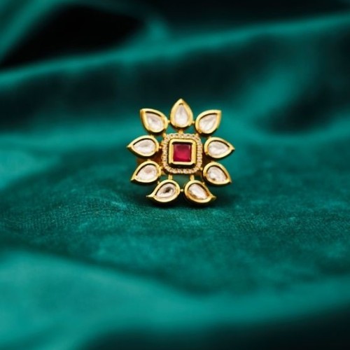 Jasmine Kundan Cocktail Ring