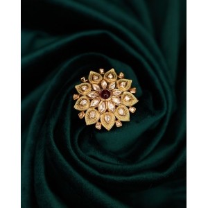 Cardician Kundan Cocktail Ring