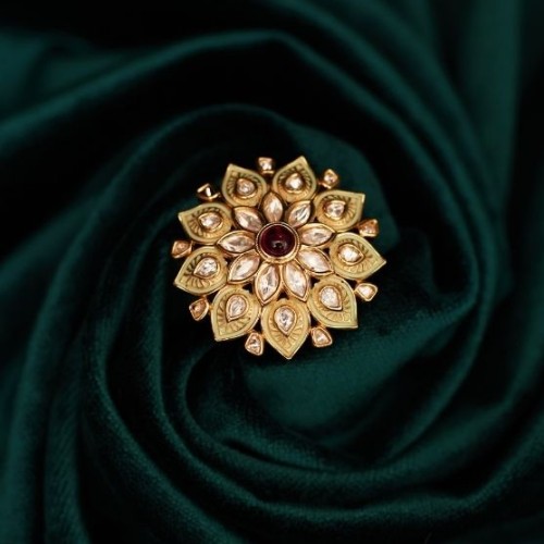 Cardician Kundan Cocktail Ring