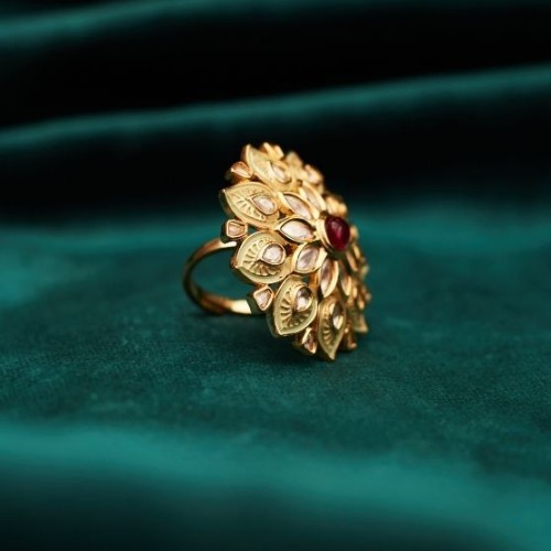 Cardician Kundan Cocktail Ring