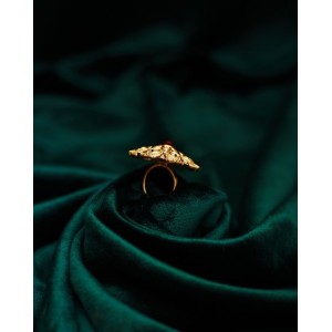 Cardician Kundan Cocktail Ring